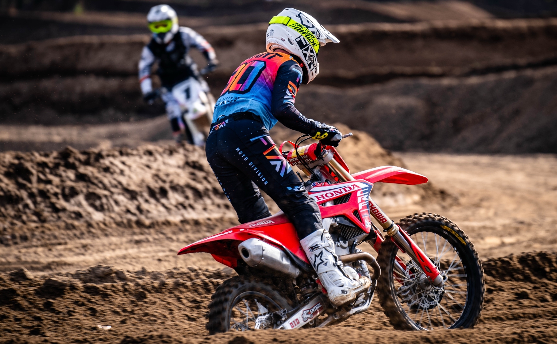 Aaron Durant practicing motocross on his 2023 Honda CRF250R Aaron Durant practicing during the 2024 motocross season